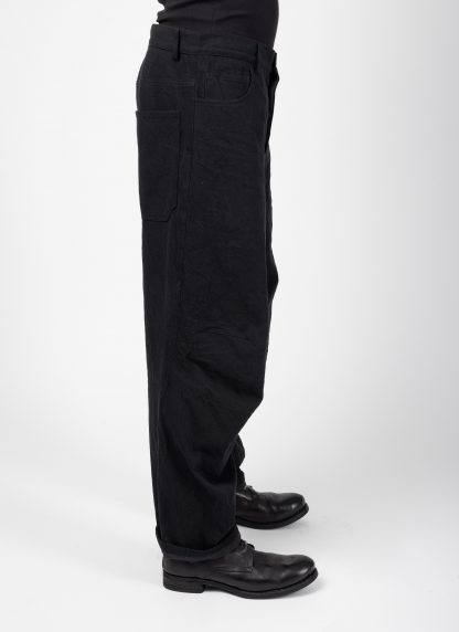 FORME D’EXPRESSION UP041 F02B Men Baggy 5 Pocket Pants Trousers Herren Hose cotton black hide m 4