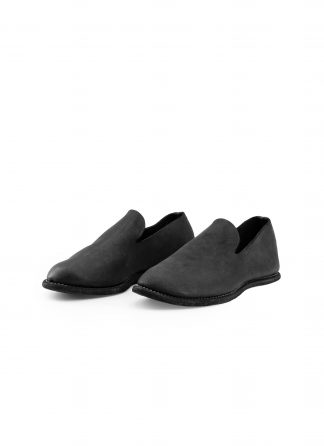 GUIDI E28 Men Slip On Derby Shoe Herren Schuh Slipper calf back side full grain leather black hide m 1