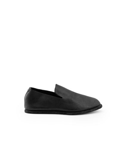 GUIDI E28 Men Slip On Derby Shoe Herren Schuh Slipper calf back side full grain leather black hide m 4