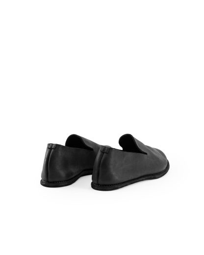 GUIDI E28 Men Slip On Derby Shoe Herren Schuh Slipper calf back side full grain leather black hide m 6