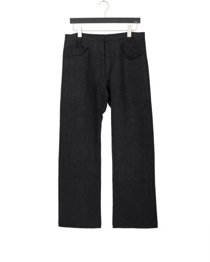 LABEL UNDER CONSTRUCTION 47FPN319 CMI DG Men Yoke Pockets Wide Jeans Pants Herren Hose Trousers linen dark grey hide m 1