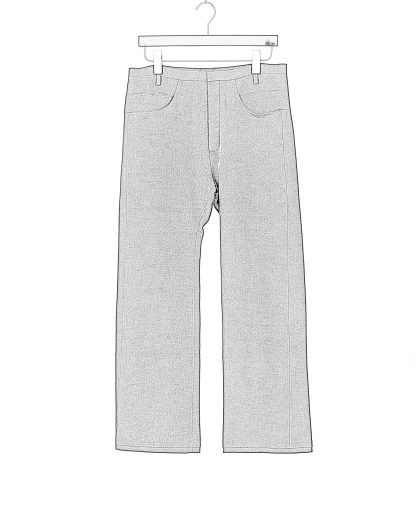 LABEL UNDER CONSTRUCTION 47FPN319 CMI DG Men Yoke Pockets Wide Jeans Pants Herren Hose Trousers linen dark grey hide m 2