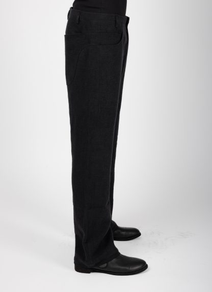 LABEL UNDER CONSTRUCTION 47FPN319 CMI DG Men Yoke Pockets Wide Jeans Pants Herren Hose Trousers linen dark grey hide m 4