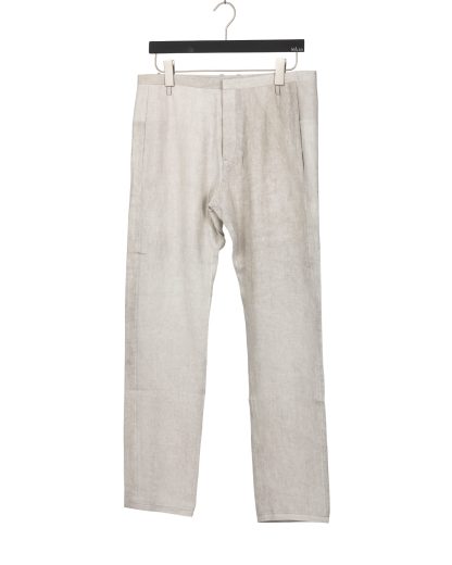 LABEL UNDER CONSTRUCTION 47FPN320 BIS DW Men XY Axis Pants Herren Hose Trousers linen dirty white hide m 1