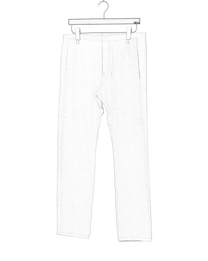 LABEL UNDER CONSTRUCTION 47FPN320 BIS DW Men XY Axis Pants Herren Hose Trousers linen dirty white hide m 2