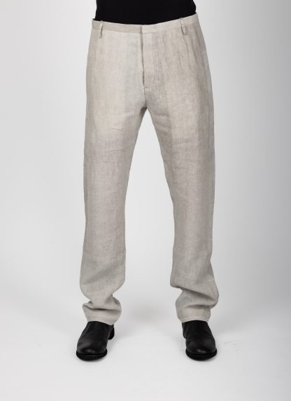 LABEL UNDER CONSTRUCTION 47FPN320 BIS DW Men XY Axis Pants Herren Hose Trousers linen dirty white hide m 3