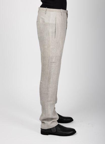 LABEL UNDER CONSTRUCTION 47FPN320 BIS DW Men XY Axis Pants Herren Hose Trousers linen dirty white hide m 4