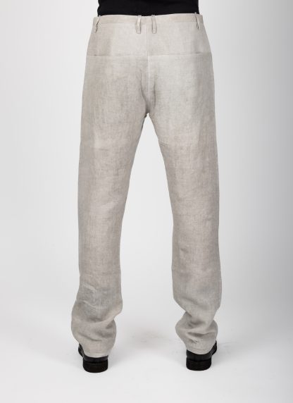 LABEL UNDER CONSTRUCTION 47FPN320 BIS DW Men XY Axis Pants Herren Hose Trousers linen dirty white hide m 5