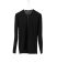 LABEL UNDER CONSTRUCTION 47YSW255 ZER3:2 BK Men Seamless Shoulder Grandad Neck Sweater Herren Pulli Pullover cotton black hide m 1