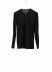 LABEL UNDER CONSTRUCTION 47YSW255 ZER3:2 BK Men Seamless Shoulder Grandad Neck Sweater Herren Pulli Pullover cotton black hide m 1