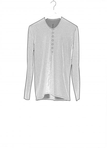 LABEL UNDER CONSTRUCTION 47YSW255 ZER3:2 BK Men Seamless Shoulder Grandad Neck Sweater Herren Pulli Pullover cotton black hide m 2