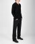 LABEL UNDER CONSTRUCTION 47YSW255 ZER3:2 BK Men Seamless Shoulder Grandad Neck Sweater Herren Pulli Pullover cotton black hide m 4
