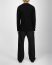 LABEL UNDER CONSTRUCTION 47YSW255 ZER3:2 BK Men Seamless Shoulder Grandad Neck Sweater Herren Pulli Pullover cotton black hide m 6