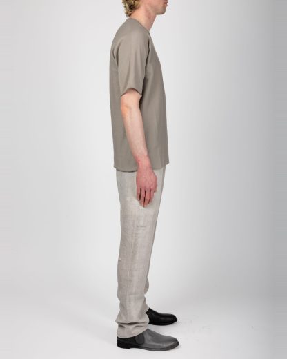 LABEL UNDER CONSTRUCTION 47YTS251 ZER3:1 DE Men Crew Neck Arched Tee Herren T Shirt dark beige hide m 4
