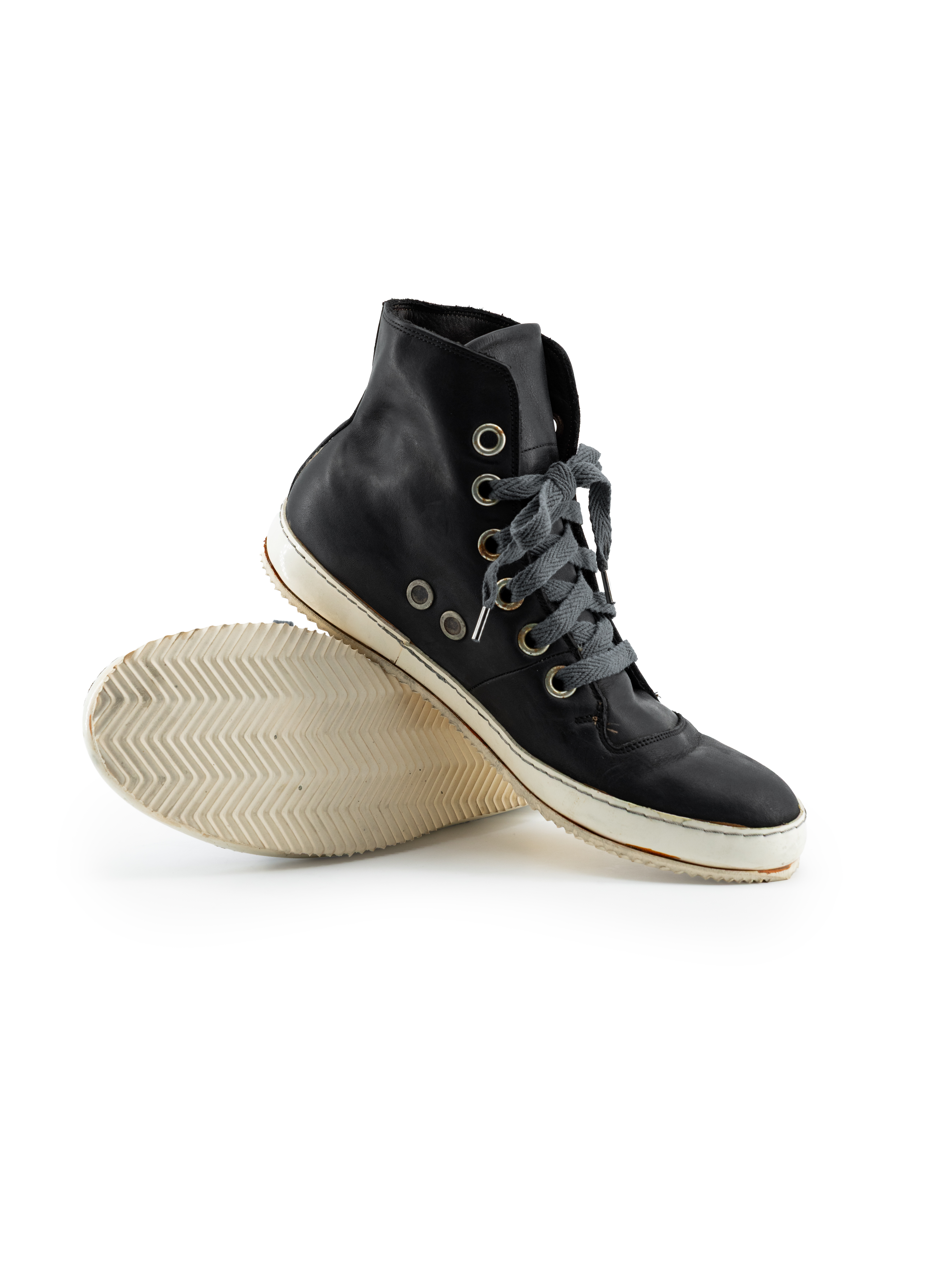 ADICIANNOVEVENTITRE A1923 AUGUSTA S2 Men Sneaker Herren Schuh black horse leather white rubber sole hide m 10