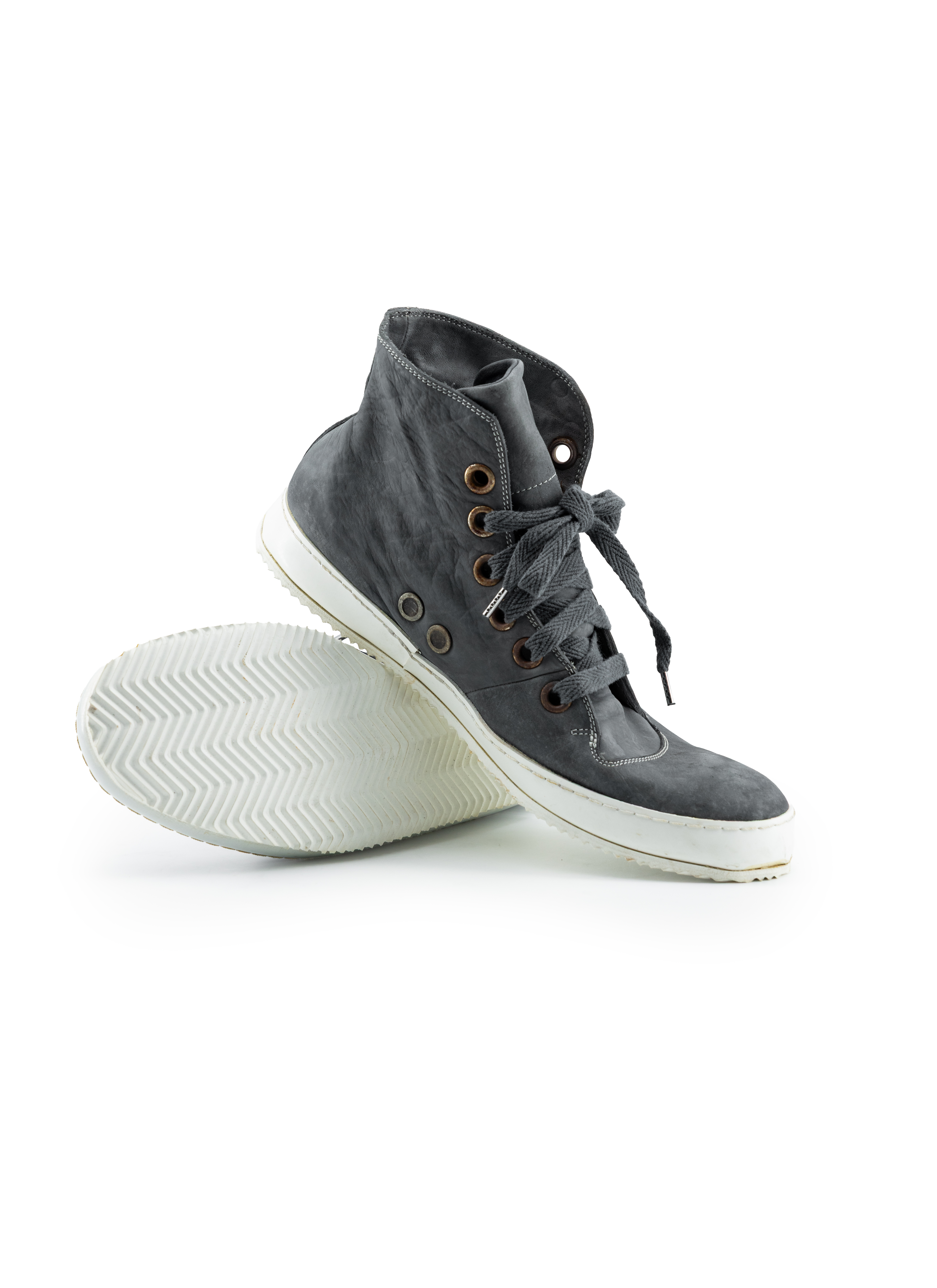 ADICIANNOVEVENTITRE A1923 AUGUSTA S2 Men Sneaker Herren Schuh grey horse leather white rubber sole hide m 10