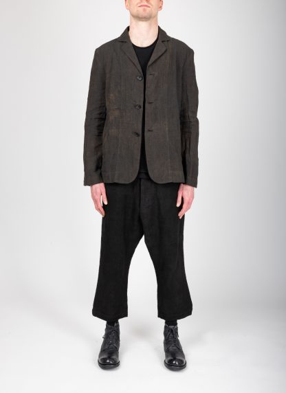 BIEK VERSTAPPEN BL02 A M 1C men blazer jacket herren jacke unlined hand dyed linen grey green brown hide m 3