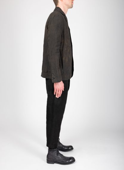 BIEK VERSTAPPEN BL02 A M 1C men blazer jacket herren jacke unlined hand dyed linen grey green brown hide m 6