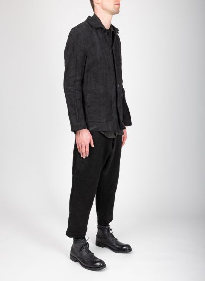 BIEK VERSTAPPEN CO10 A M 9B Men Workers Jacket herren jacke belgian linen hand dyed black hide m 5