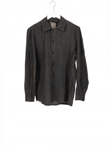 BIEK VERSTAPPEN TO15 M 1C Men Regular Fit Shirt herren hemd linen hand dyed grey green brown hide m 1