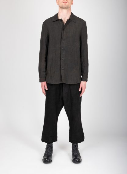 BIEK VERSTAPPEN TO15 M 1C Men Regular Fit Shirt herren hemd linen hand dyed grey green brown hide m 3