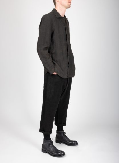 BIEK VERSTAPPEN TO15 M 1C Men Regular Fit Shirt herren hemd linen hand dyed grey green brown hide m 4