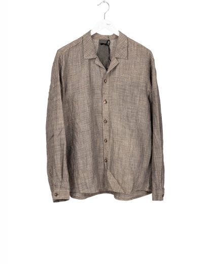BIEK VERSTAPPEN TO17 M 1A Men Oversized Shirt herren hemd linen hand dyed grey brown hide m 1