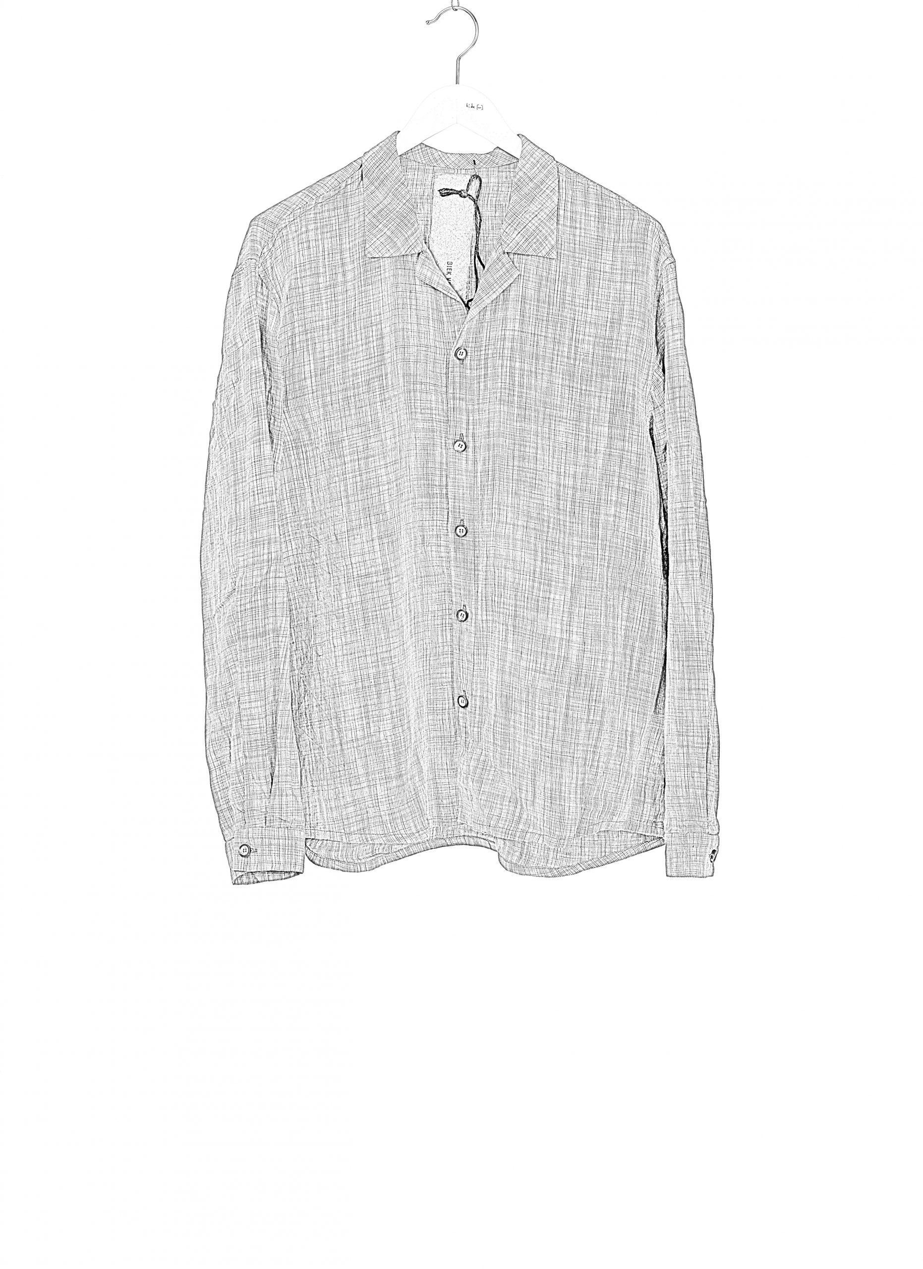 BIEK VERSTAPPEN TO17 M 1A Men Oversized Shirt herren hemd linen hand dyed grey brown hide m 2