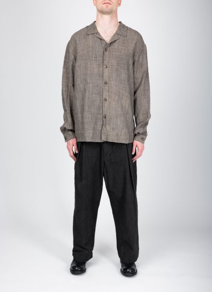 BIEK VERSTAPPEN TO17 M 1A Men Oversized Shirt herren hemd linen hand dyed grey brown hide m 3
