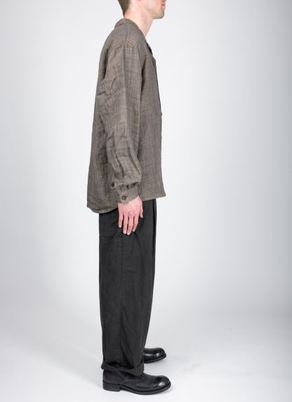 BIEK VERSTAPPEN TO17 M 1A Men Oversized Shirt herren hemd linen hand dyed grey brown hide m 5