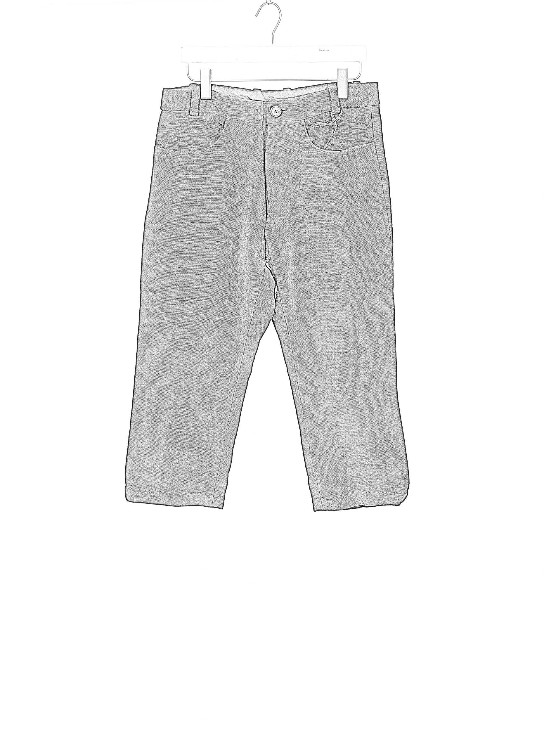 BIEK VERSTAPPEN TR04 M 9B Men Bou Trousers pants herren hose belgian linen hand dyed black hide m 2
