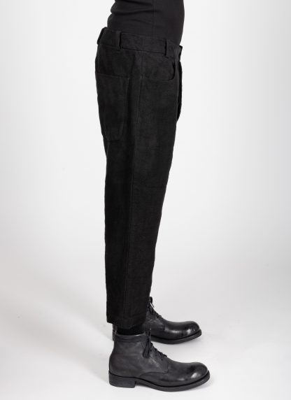 BIEK VERSTAPPEN TR04 M 9B Men Bou Trousers pants herren hose belgian linen hand dyed black hide m 4