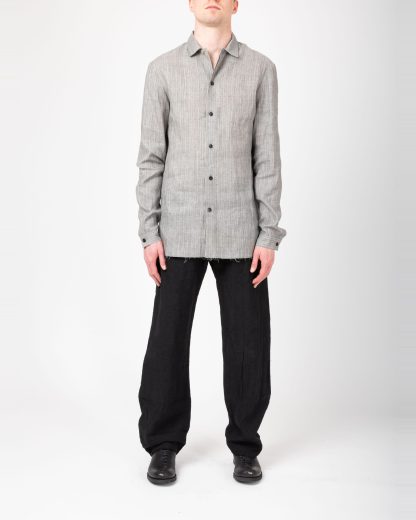 MA+ Maurizio Amadei H222 OJ003 Men Medium Fit Shirt Sartor Herren Hemd ramie coal hide m 3
