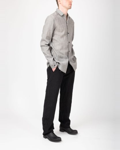 MA+ Maurizio Amadei H222 OJ003 Men Medium Fit Shirt Sartor Herren Hemd ramie coal hide m 4