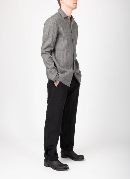 MA+ Maurizio Amadei H222 OJ010 Men Medium Fit Shirt Sartor Herren Hemd ramie dark coal hide m 4