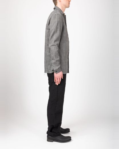 MA+ Maurizio Amadei H222 OJ010 Men Medium Fit Shirt Sartor Herren Hemd ramie dark coal hide m 5