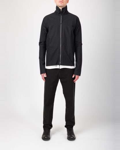 MA+ Maurizio Amadei H252DZ:P CMR Men Zipped Tall Collar Shirt Jacket Herren Zip Jacke cotton black hide m 4