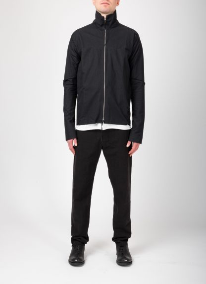 MA+ Maurizio Amadei H252DZ:P CMR Men Zipped Tall Collar Shirt Jacket Herren Zip Jacke cotton black hide m 4