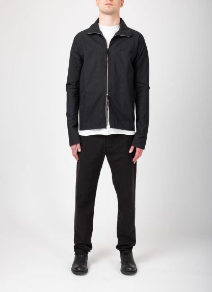 MA+ Maurizio Amadei H252DZ:P CMR Men Zipped Tall Collar Shirt Jacket Herren Zip Jacke cotton black hide m 5