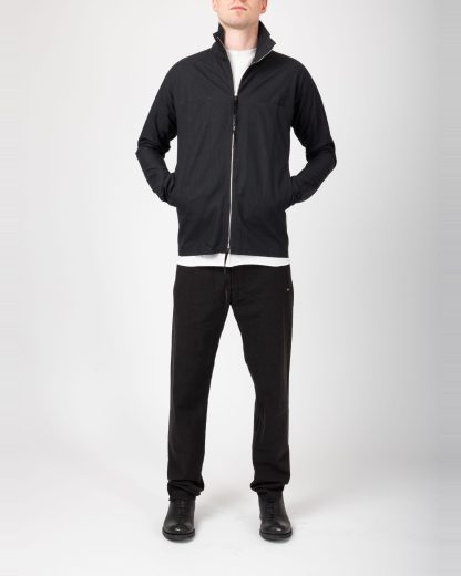 MA+ Maurizio Amadei H252DZ:P CMR Men Zipped Tall Collar Shirt Jacket Herren Zip Jacke cotton black hide m 6