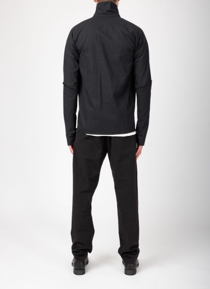 MA+ Maurizio Amadei H252DZ:P CMR Men Zipped Tall Collar Shirt Jacket Herren Zip Jacke cotton black hide m 9