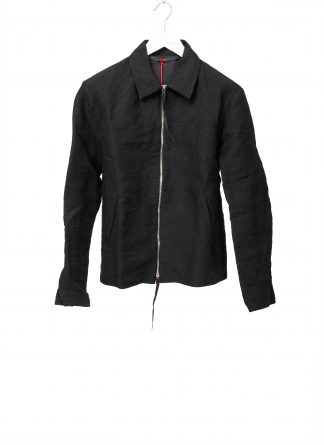 MA+ Maurizio Amadei J250Z PLP Men Zipped Trucker Jacket Herren Jacke paper linen black hide m 1