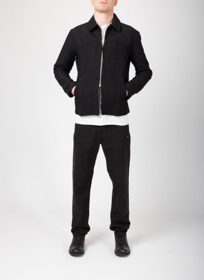 MA+ Maurizio Amadei J250Z PLP Men Zipped Trucker Jacket Herren Jacke paper linen black hide m 5