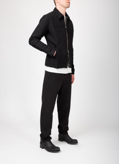MA+ Maurizio Amadei J250Z PLP Men Zipped Trucker Jacket Herren Jacke paper linen black hide m 6