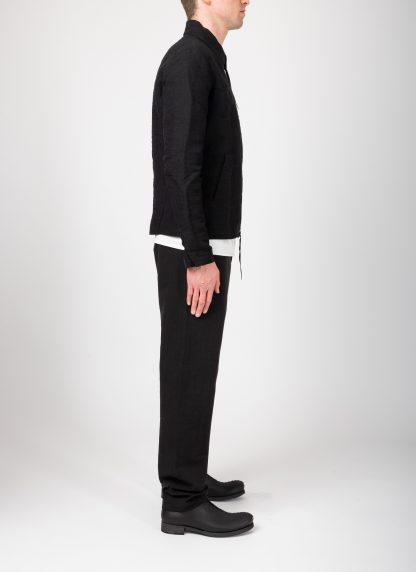 MA+ Maurizio Amadei J250Z PLP Men Zipped Trucker Jacket Herren Jacke paper linen black hide m 7