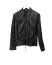 MA+ Maurizio Amadei J250Z+ SY10 Men Zipped Trucker Jacket Silver Crosses Herren Leder Jacke cow leather black hide m 3