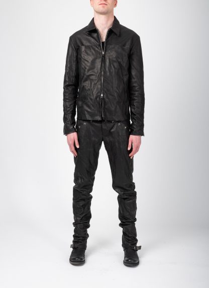 MA+ Maurizio Amadei J250Z+ SY10 Men Zipped Trucker Jacket Silver Crosses Herren Leder Jacke cow leather black hide m 8