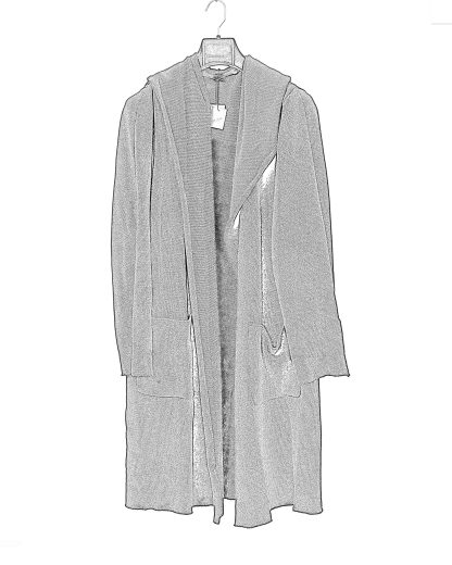 MA+ Maurizio Amadei NC328 NCP Men Hooded Cardigan Jacket Herren Jacke cotton paper black hide m 2