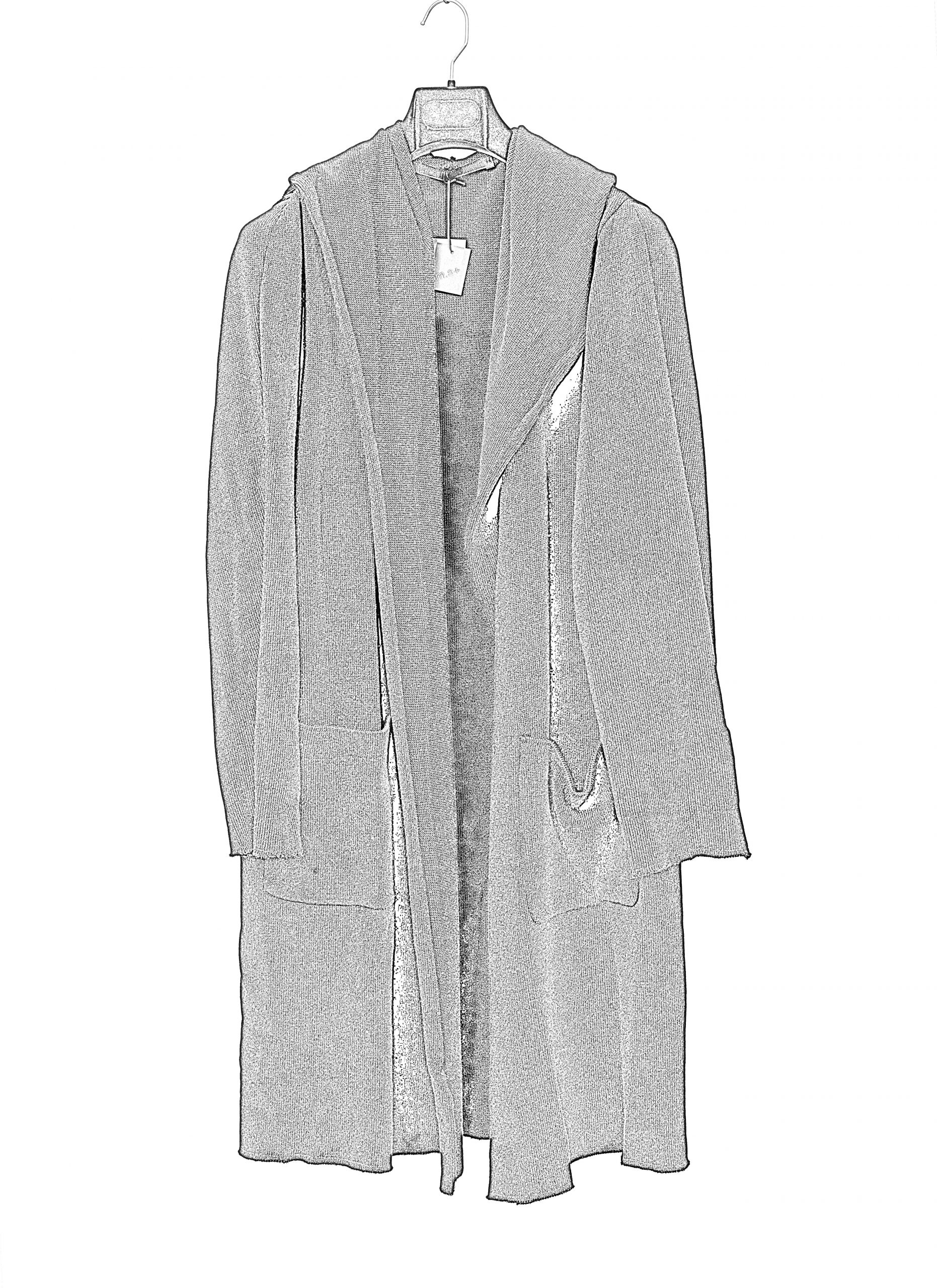 MA+ Maurizio Amadei NC328 NCP Men Hooded Cardigan Jacket Herren Jacke cotton paper black hide m 2