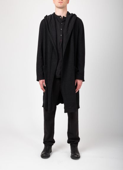 MA+ Maurizio Amadei NC328 NCP Men Hooded Cardigan Jacket Herren Jacke cotton paper black hide m 3